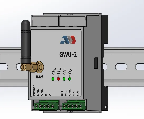 GWU-2: On a 35 mm DIN rail