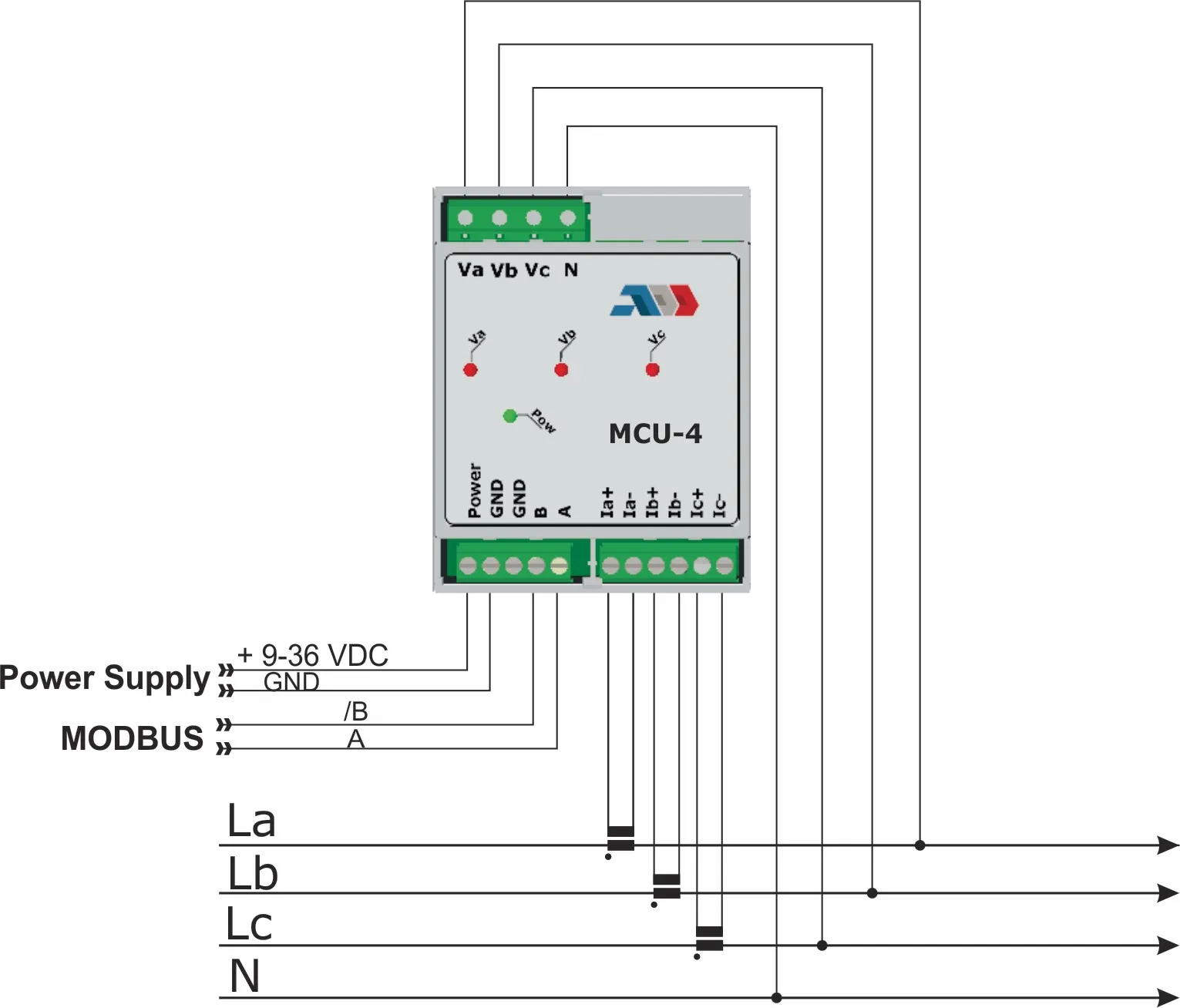 MCU-4: Connection diagram